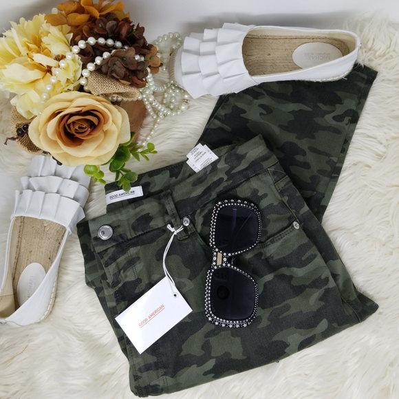💫NWT Good American Plus Size Army Fatigue pants - Picture 1 of 5